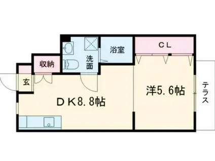 DAITO STYLE TINA(1DK/1階)の間取り写真