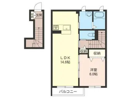 プライムレジデンス新百合 A棟(1LDK/2階)の間取り写真