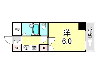 ステーションプラザ神戸西(1K/7階)の間取り写真