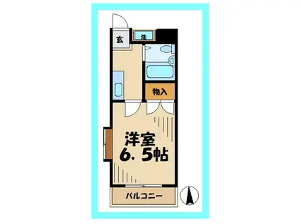 ハイツAMEYA(1K/3階)の間取り写真