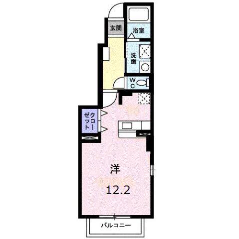ロイヤルスクウェア 一宮II(ワンルーム/1階)の間取り写真