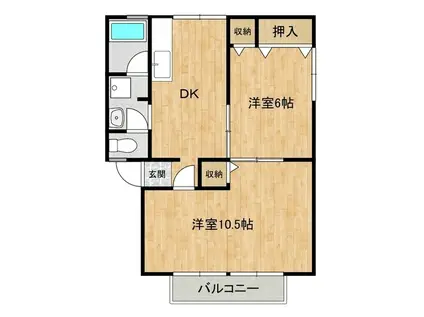 アーバン(3DK/1階)の間取り写真