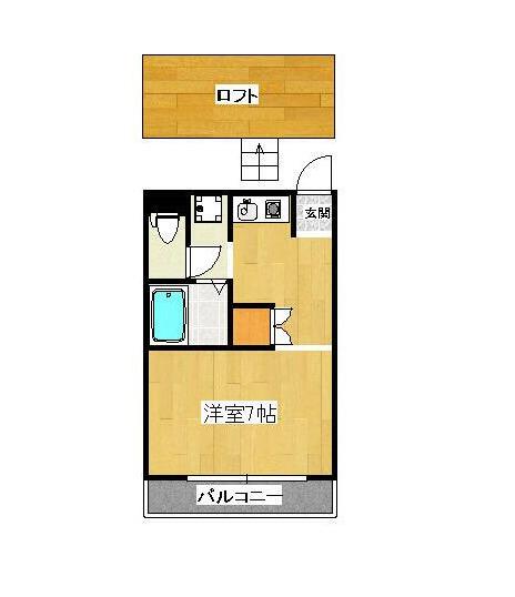 メゾン松島町(1K/1階)の間取り写真