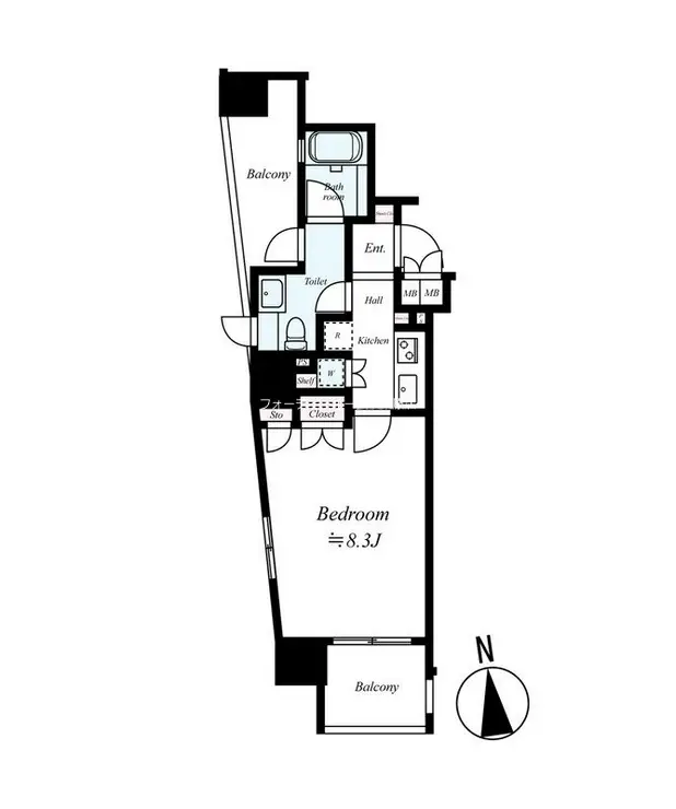パレステュディオ麹町 9階階 間取り