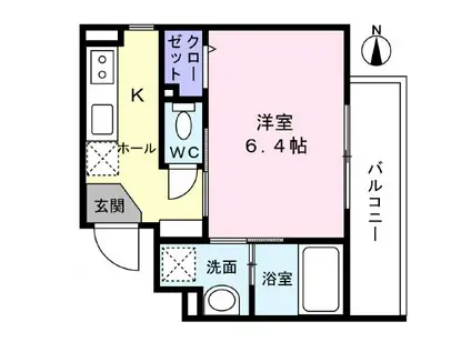LUMIERA NAGAMACHI(1K/2階)の間取り写真