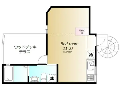 ミーナソルテ桜新町(ワンルーム/3階)の間取り写真