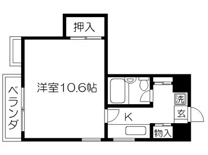 アビタ上賀茂(1K/2階)の間取り写真
