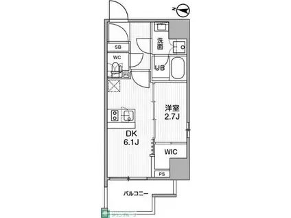 SYFORME木場II(1DK/5階)の間取り写真