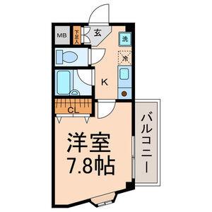 リバティハウス(1K/2階)の間取り写真