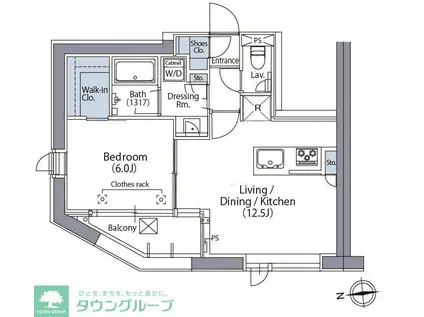 エルスタンザ文京湯島(1LDK/9階)の間取り写真