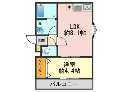 リーヴェル新小岩プレミオ(1LDK/3階)の間取り写真