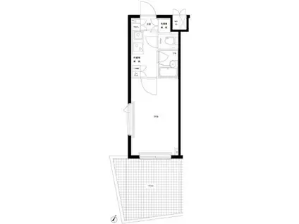 ルーブル新宿西落合伍番館(1K/1階)の間取り写真