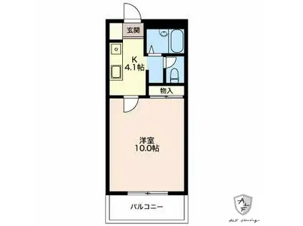 サンライズファミリア III(1K/2階)の間取り写真