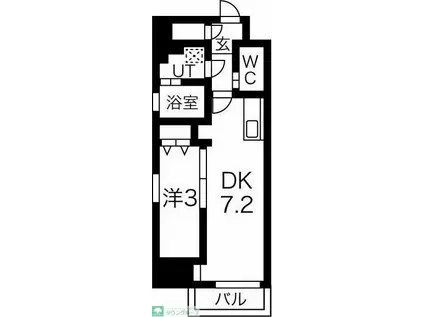 BLUE OCEAN SAKO(1DK/7階)の間取り写真