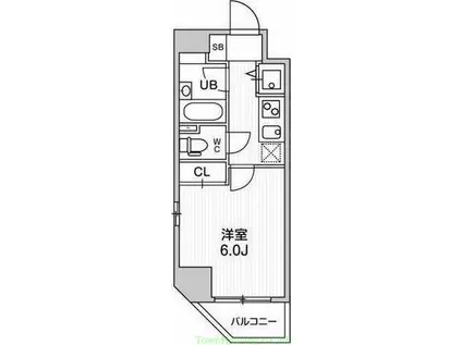 コンシェリア新橋(1K/7階)の間取り写真