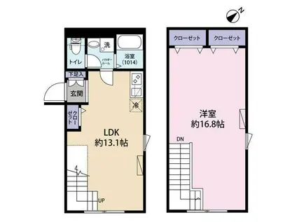 CION OHANAJAYA(1LDK/5階)の間取り写真