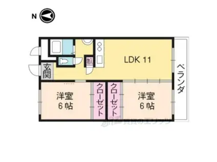 エイテルフラッツ(2LDK/4階)の間取り写真