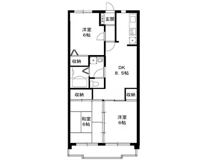 コート浦和(3DK/1階)の間取り写真