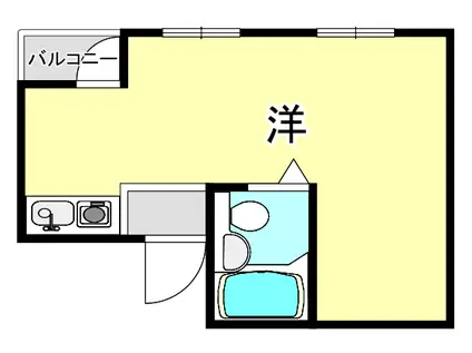 生田リバーハイツ(1K/4階)の間取り写真
