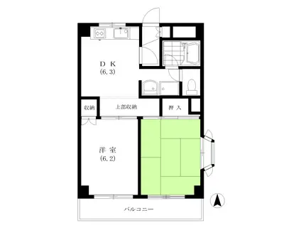 ドエルアルス目黒(2DK/3階)の間取り写真