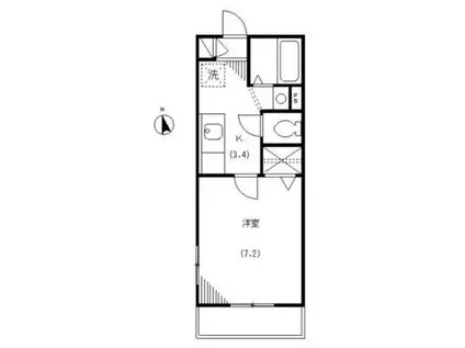 YSコーポ(1K/3階)の間取り写真