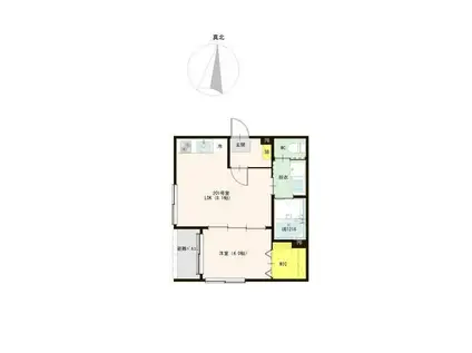 IL CIELOB(1LDK/1階)の間取り写真