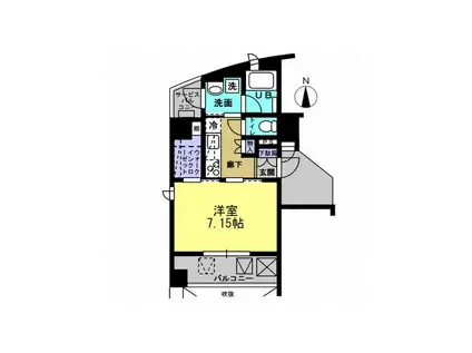 シャンドール小堀(1K/6階)の間取り写真