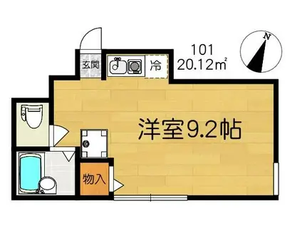 アイコート駒沢大学(ワンルーム/1階)の間取り写真