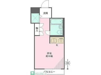 藤和ハイタウン新宿(ワンルーム/8階)の間取り写真