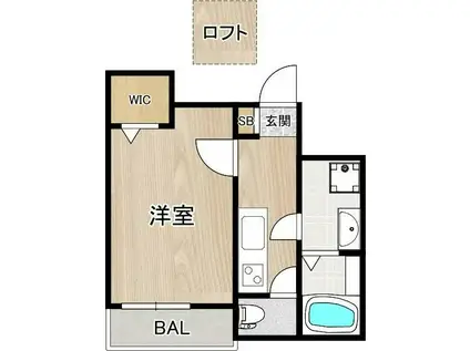 レーヴポルテ大成町(1K/3階)の間取り写真