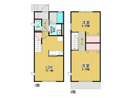 アークガーデン(2LDK/1階)の間取り写真