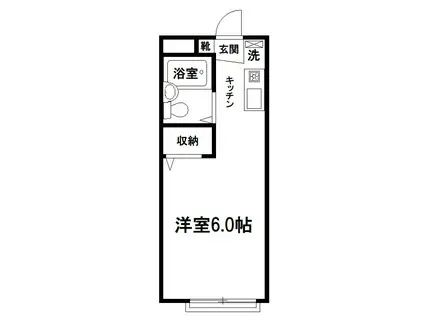 コンフォートマンション北戸田(ワンルーム/3階)の間取り写真