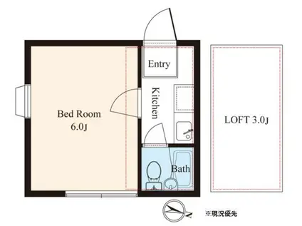 テラスハイジ(1K/1階)の間取り写真