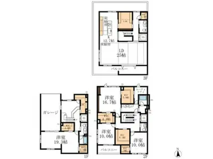 ROYAL PRESTIGE GEIHINKAN(4SLDK/1階)の間取り写真