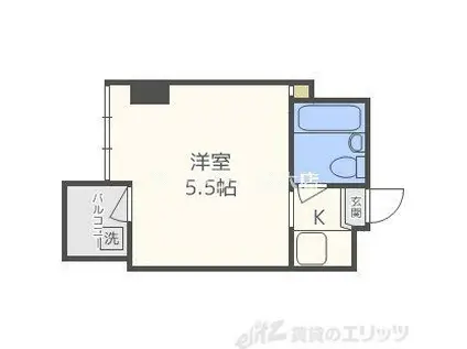 ラコンテ スィエル(1K/3階)の間取り写真