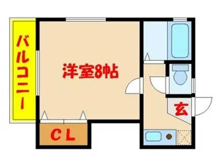 プチエミナール I(ワンルーム/1階)の間取り写真