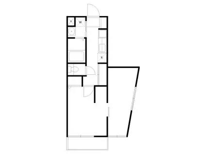 カイトシオン大岡山(2K/1階)の間取り写真