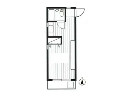 プチローザ(ワンルーム/1階)の間取り写真