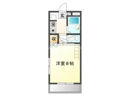 グリーンヒル9(1K/3階)の間取り写真