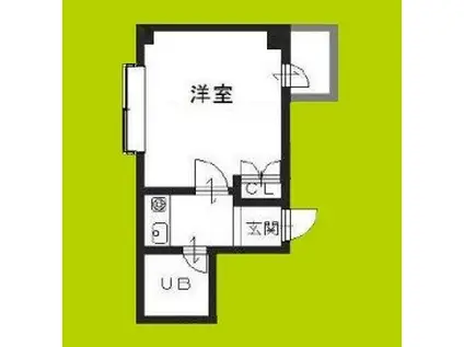 スピインス(1K/5階)の間取り写真