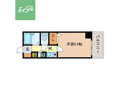 グランピアマンション長崎(1K/4階)の間取り写真