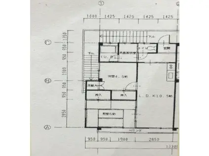 シャトーA・T(2LDK/3階)の間取り写真