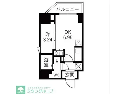 TRADIS森下(1DK/7階)の間取り写真