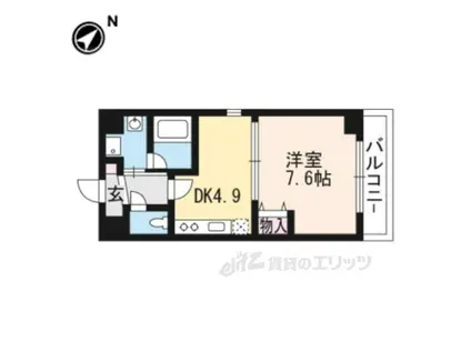 GREENWICH HOUSE(1DK/6階)の間取り写真