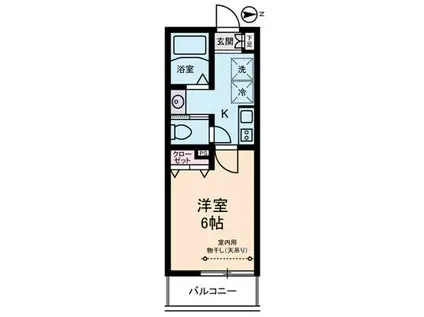 グランドール西尾久(1K/3階)の間取り写真