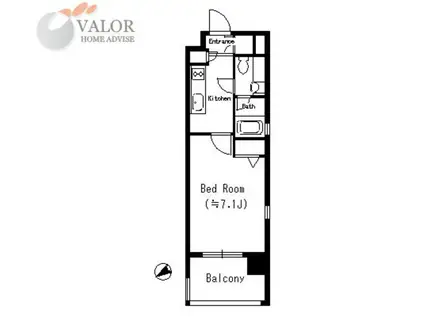 MFPRコート蒲田(1K/7階)の間取り写真