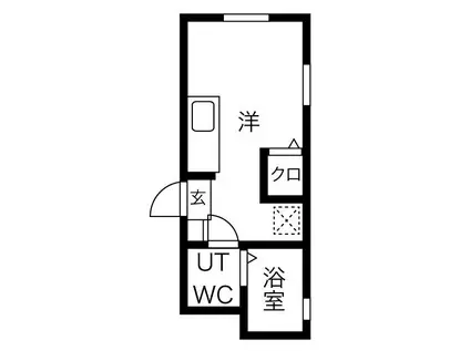 LE GIOIE本陣駅(ワンルーム/1階)の間取り写真