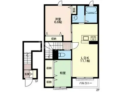 オーキッドガーデンIII(1LDK/1階)の間取り写真