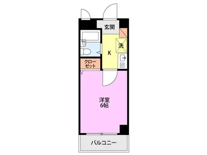 ハイツアオキ第3(1K/2階)の間取り写真