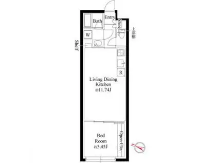 グランパセオ代々木上原(1LDK/2階)の間取り写真